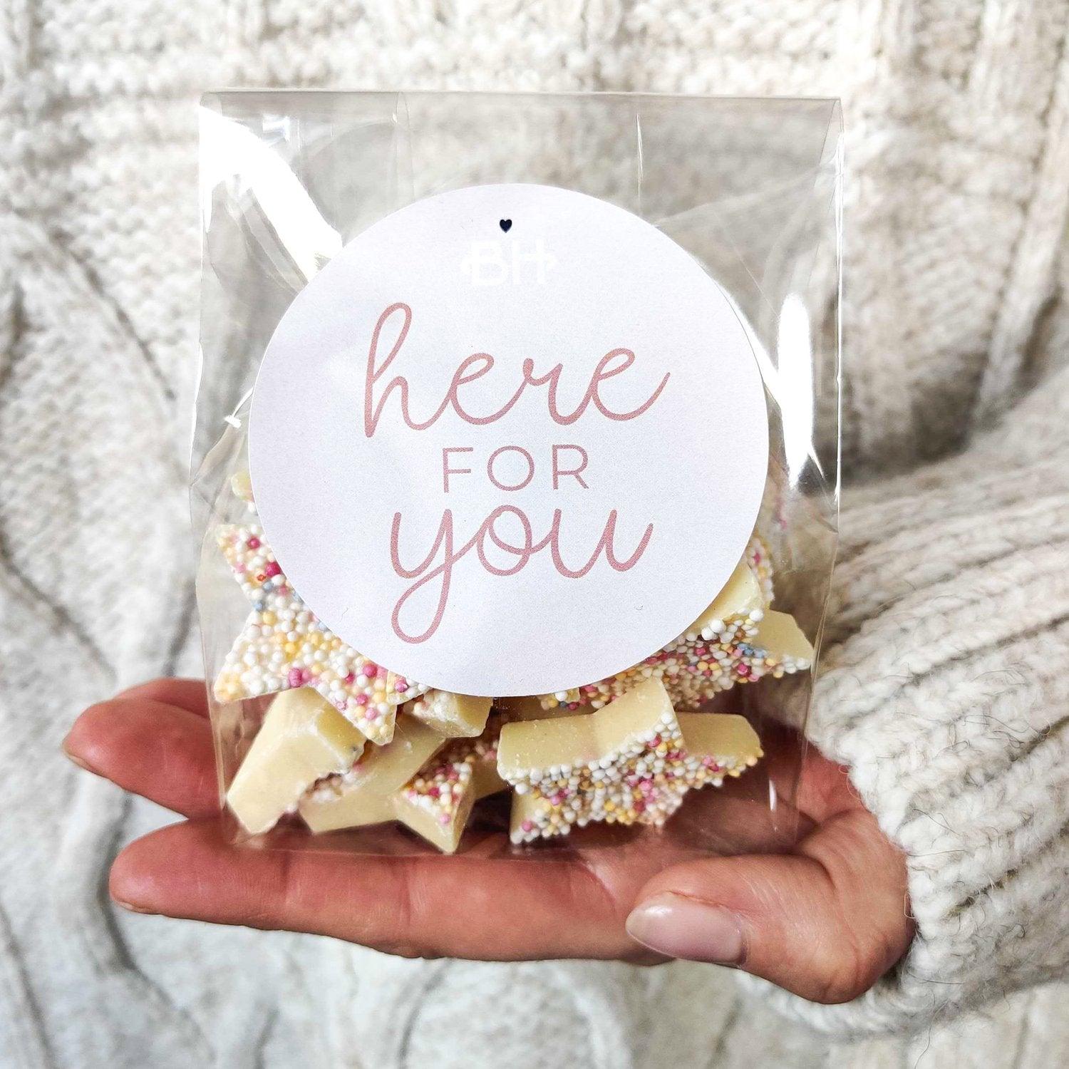 Sprinkles Sweetie Bag - With Personalised Message Label - BearHugs - thinking of you gifts by post