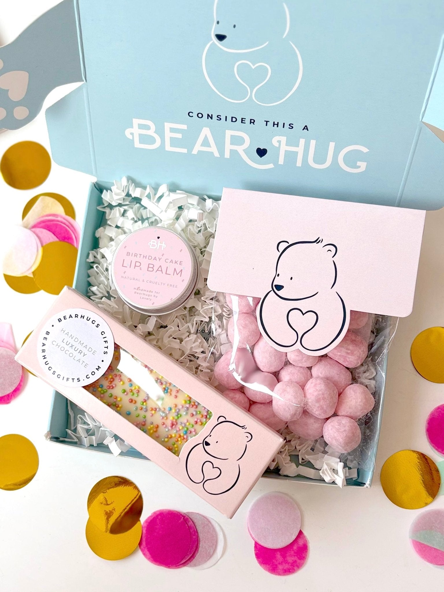 Sweet Birthday Surprise Letterbox Hug in a Box - BearHugs - thinking of you gifts by post