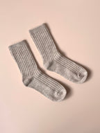 Taupe Wool Blend Socks - BearHugs - thinking of you gifts by post