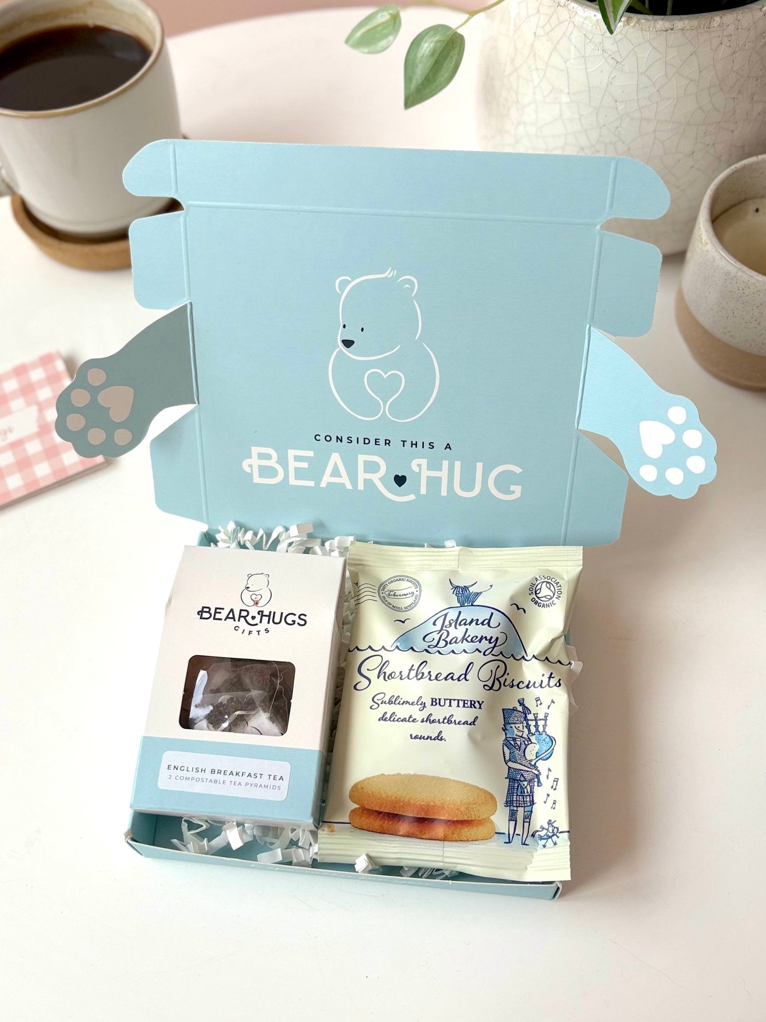 Tea and Biscuits Letterbox Hug - BearHugs - thinking of you gifts by post
