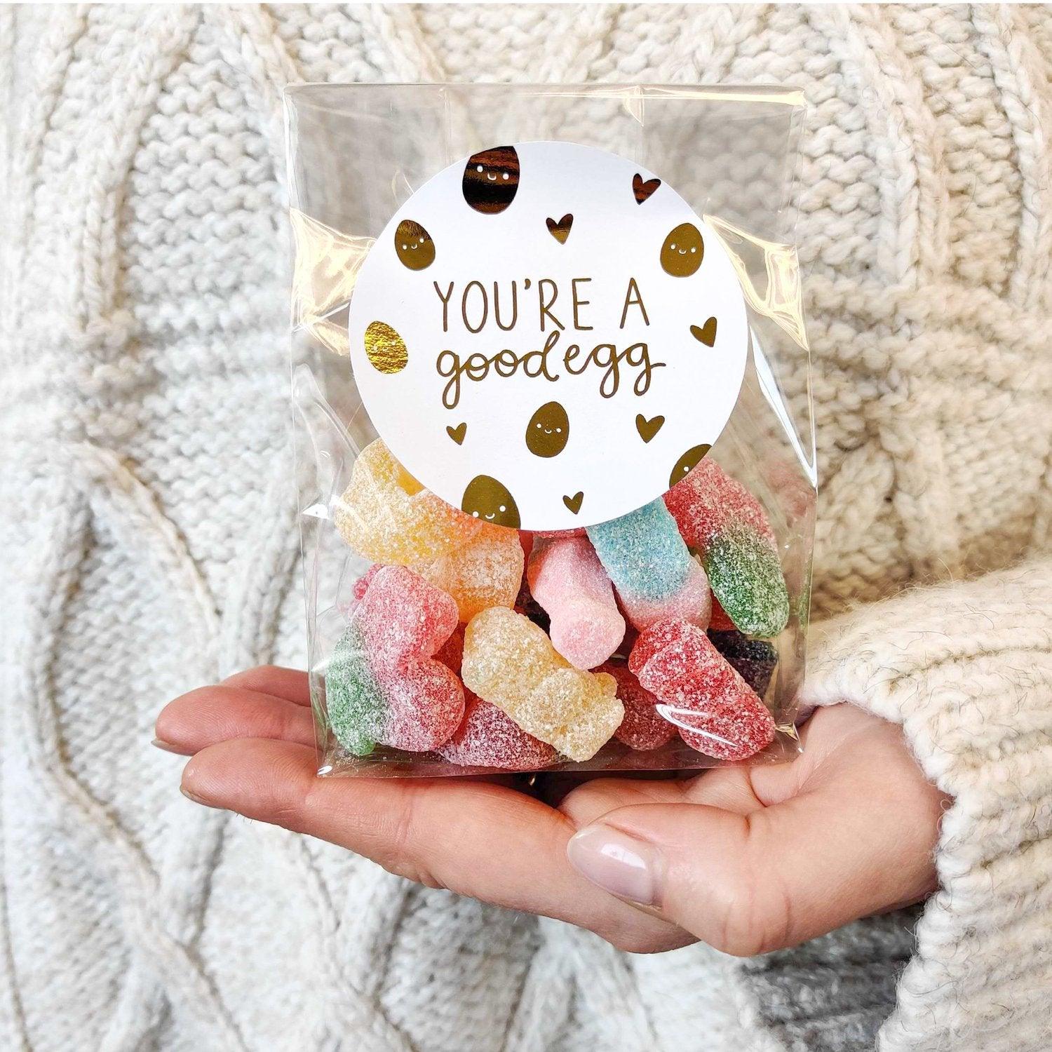 Vegan Sweets Bag - With Personalised Message Label - BearHugs - thinking of you gifts by post
