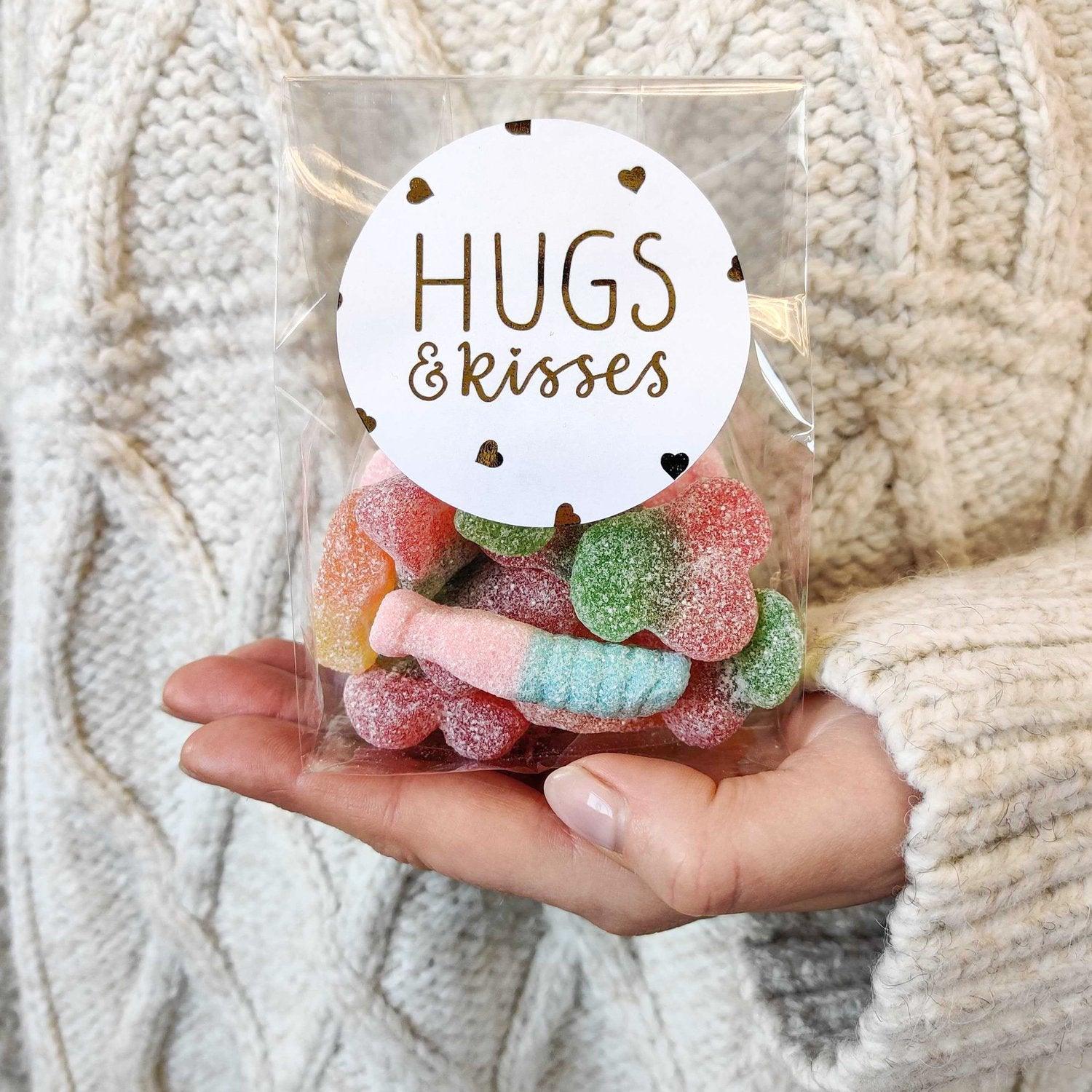 Vegan Sweets Bag - With Personalised Message Label - BearHugs - thinking of you gifts by post