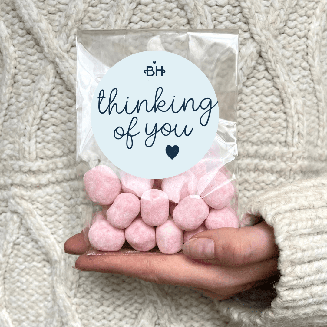 Vegan Sweets Bag - With Personalised Message Label - BearHugs - thinking of you gifts by post