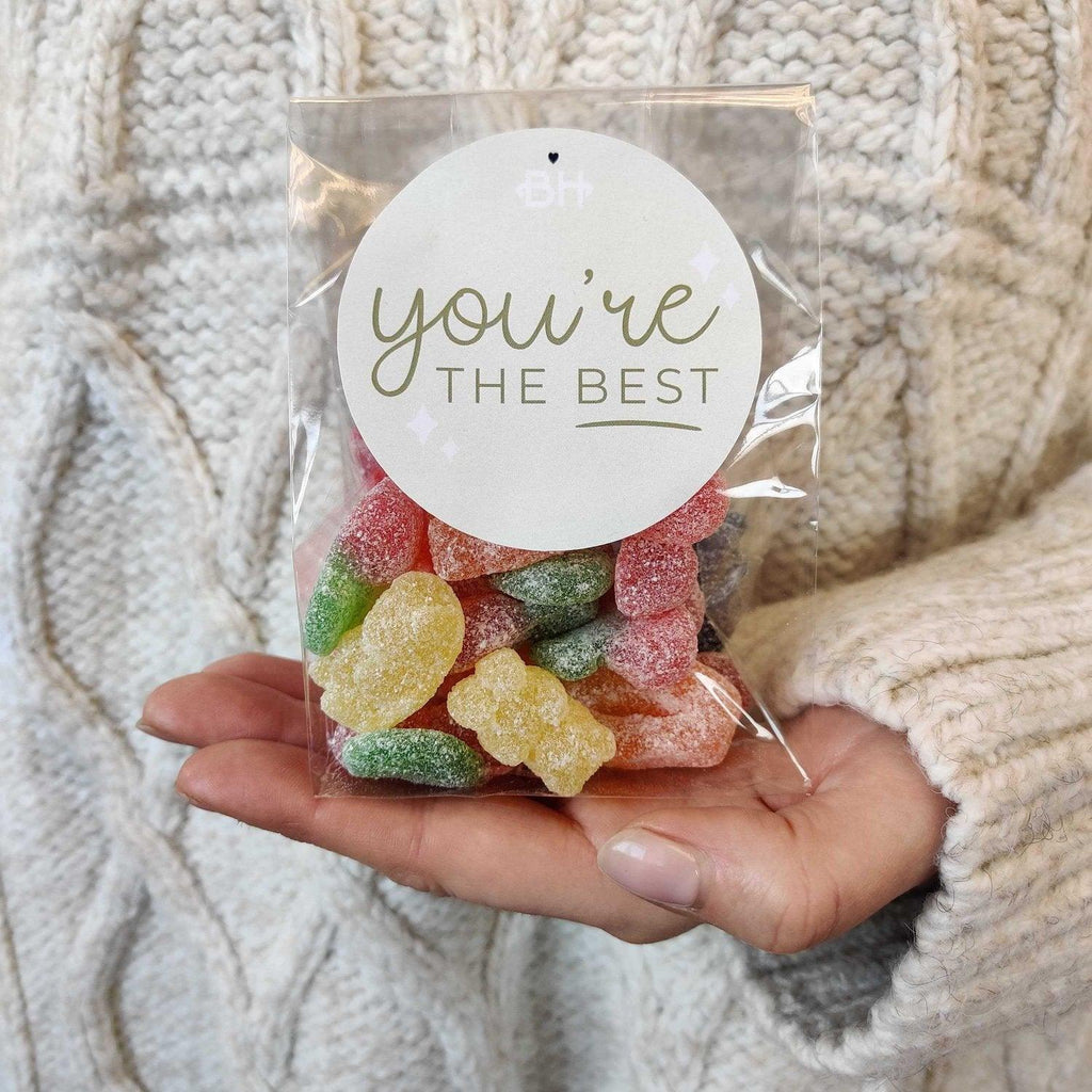 Vegan Sweets Bag - With Personalised Message Label - BearHugs - thinking of you gifts by post