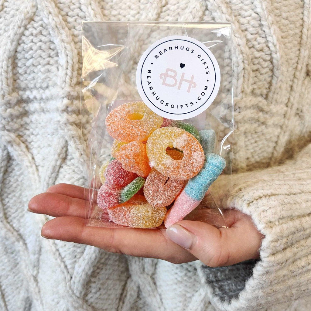 Vegan Sweets Bag - With Personalised Message Label - BearHugs - thinking of you gifts by post
