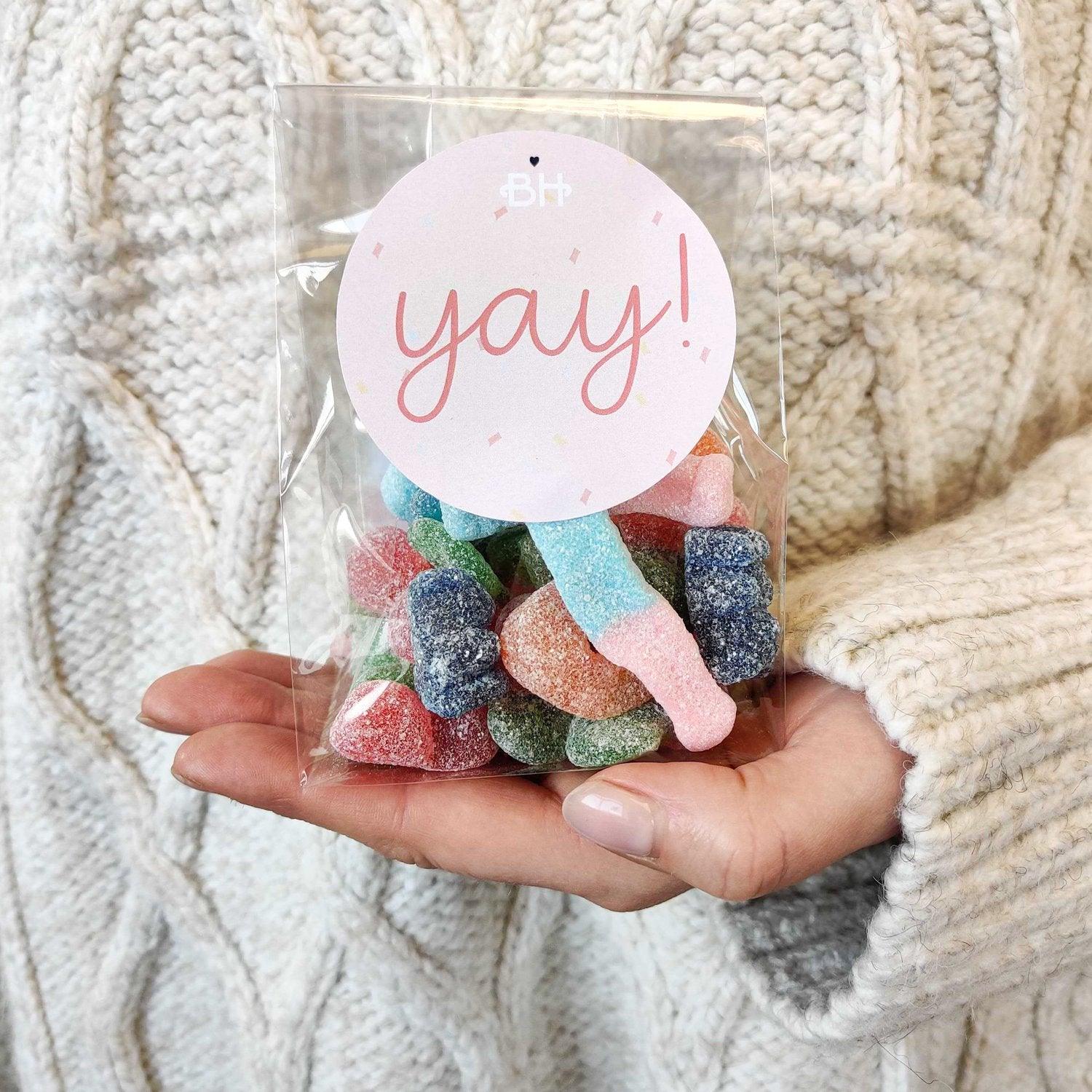 Vegan Sweets Bag - With Personalised Message Label - BearHugs - thinking of you gifts by post