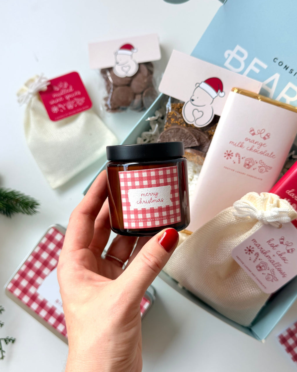Very Merry Christmas Hug in a Box - BearHugs - thinking of you gifts by post