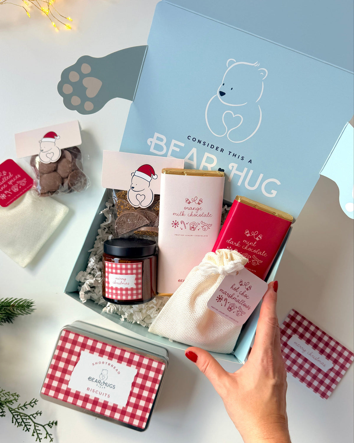 Very Merry Christmas Hug in a Box - BearHugs - thinking of you gifts by post