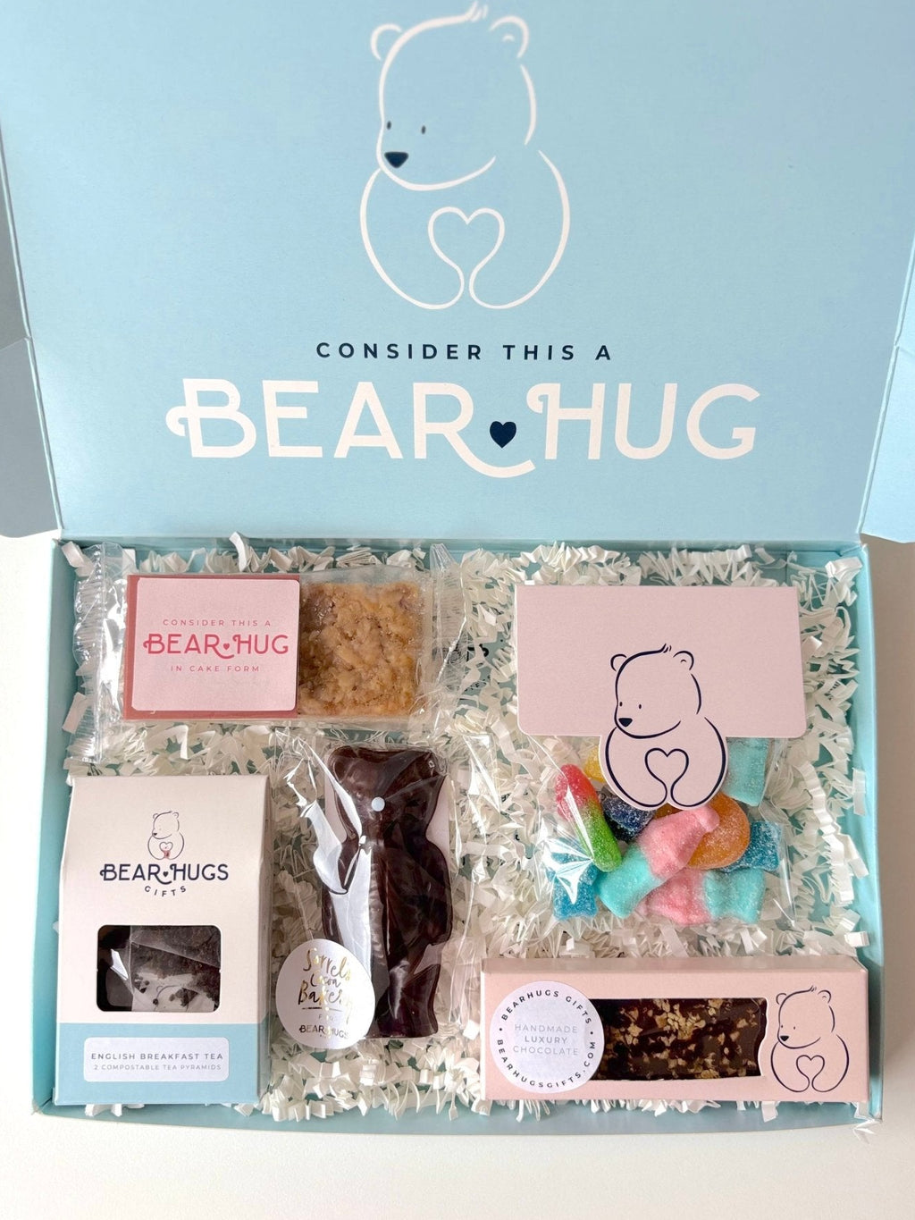 Very Vegan Letterbox Hug in a Box - BearHugs - thinking of you gifts by post