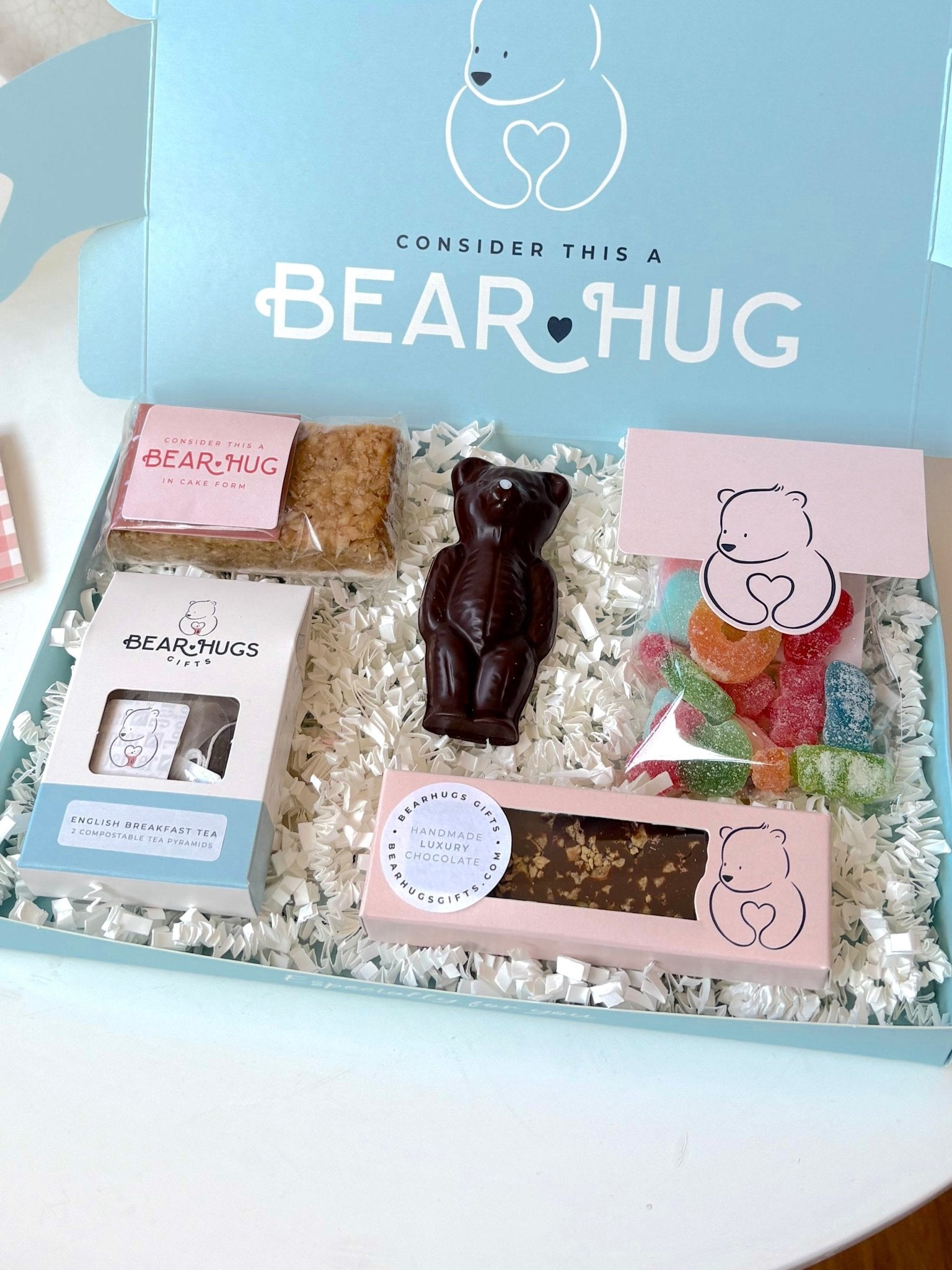 Very Vegan Letterbox Hug in a Box - BearHugs - thinking of you gifts by post