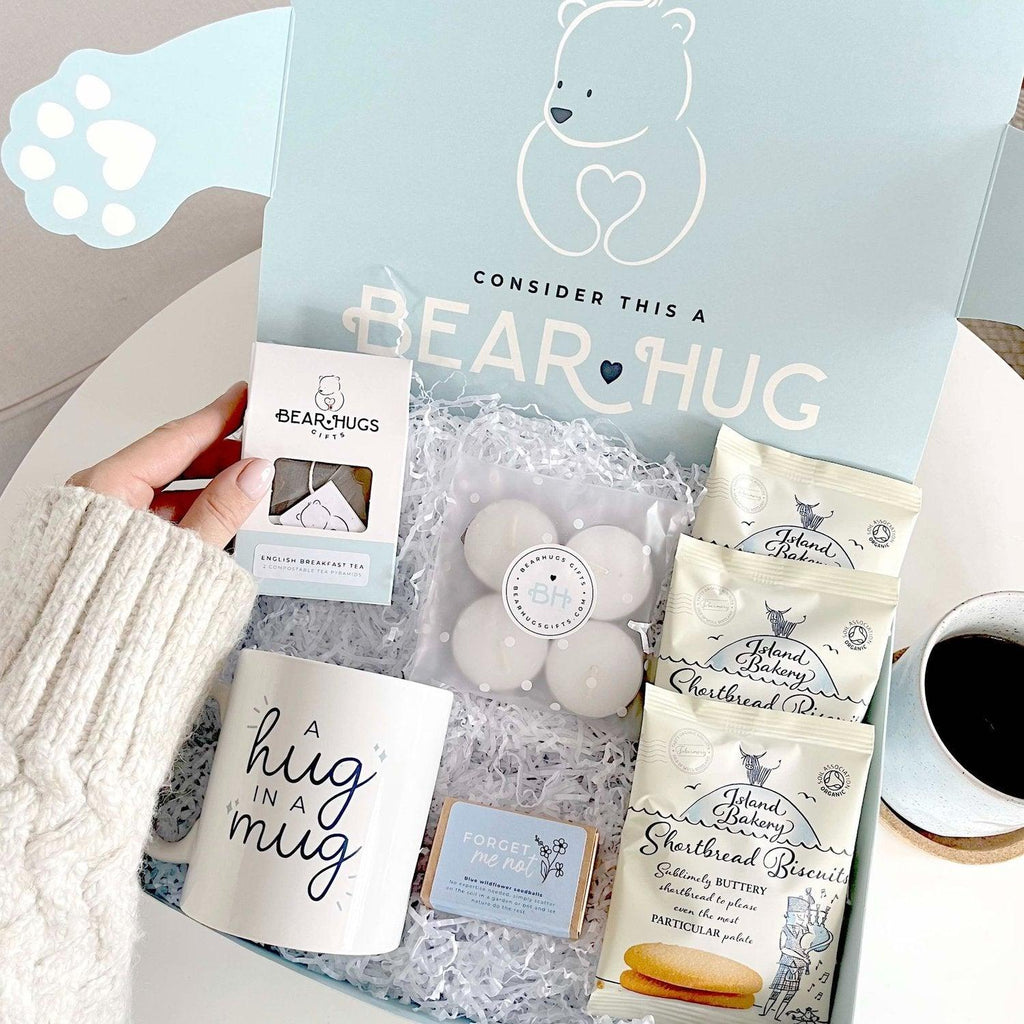 With Love and Sympathy Hug in a Box - With Choice of Mug - BearHugs - thinking of you gifts by post