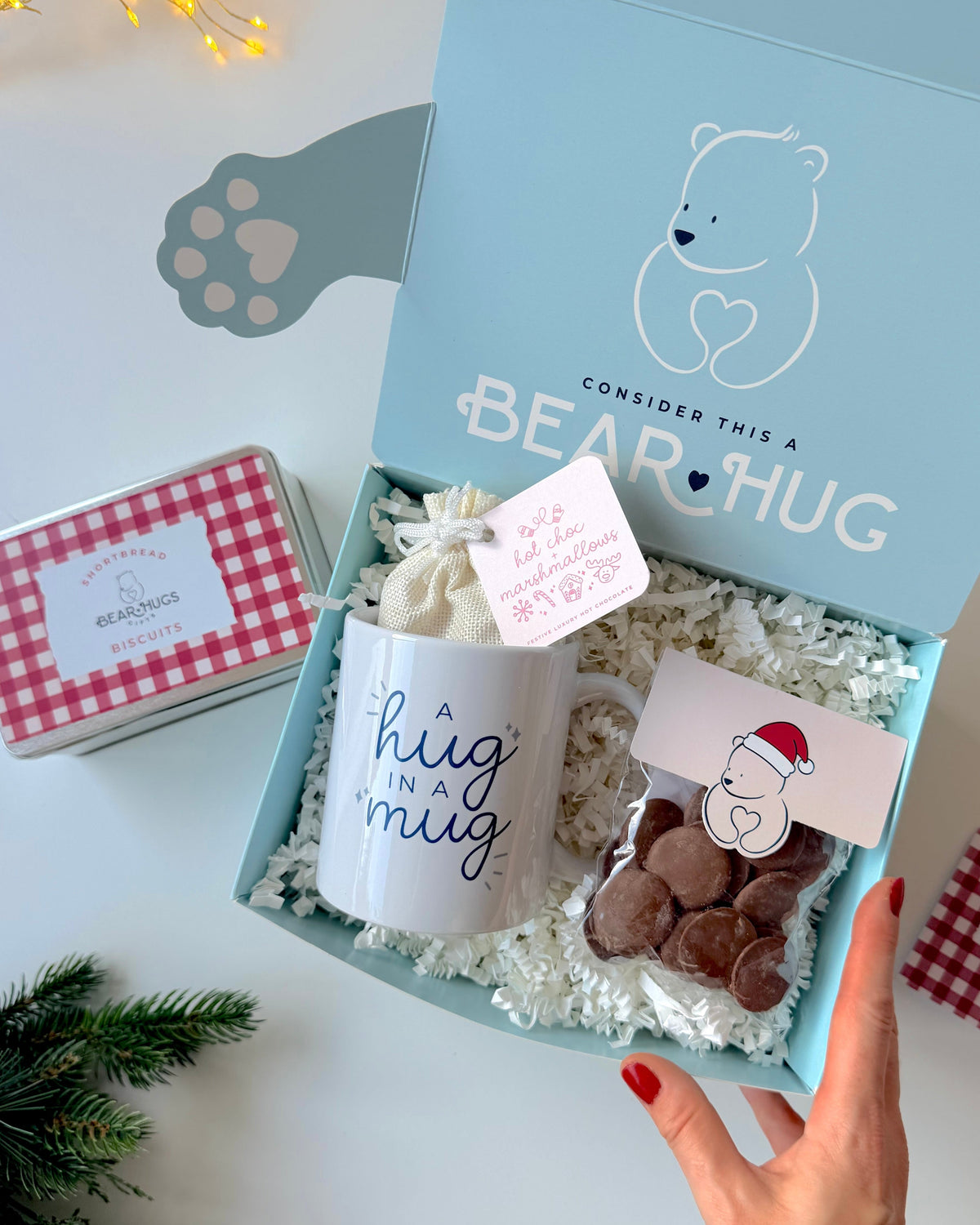With Love at Christmas Hug in a Box - BearHugs - thinking of you gifts by post