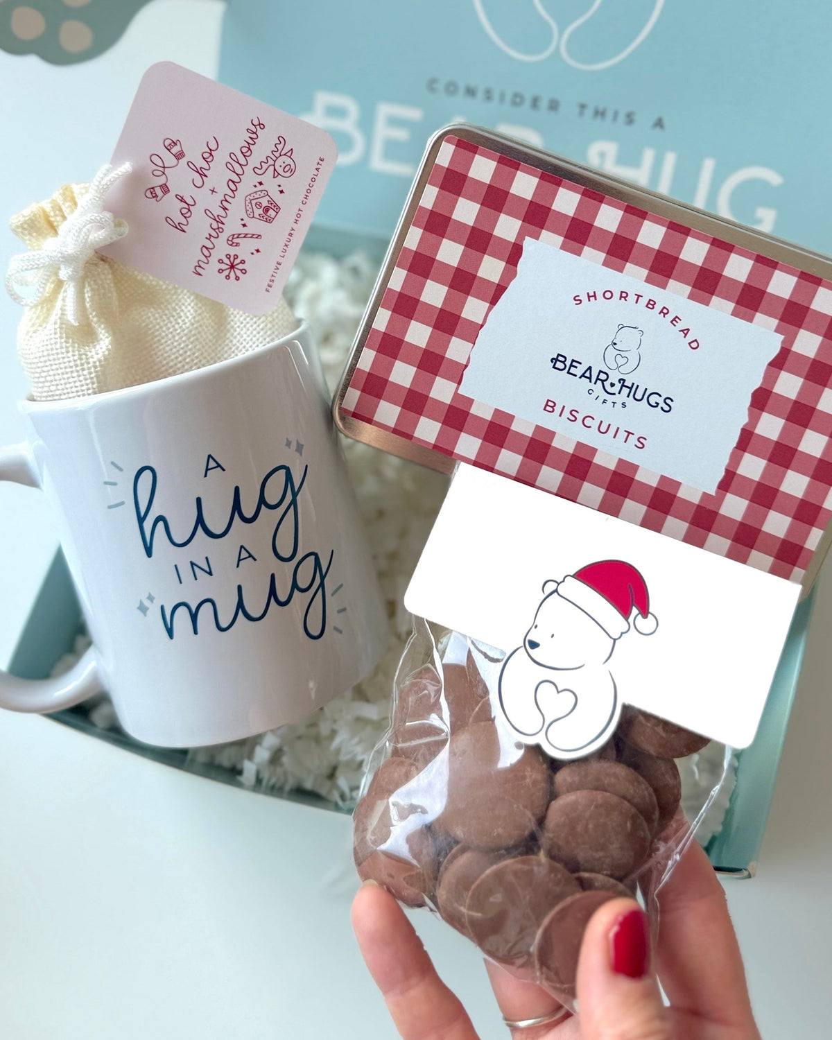 With Love at Christmas Hug in a Box - BearHugs - thinking of you gifts by post