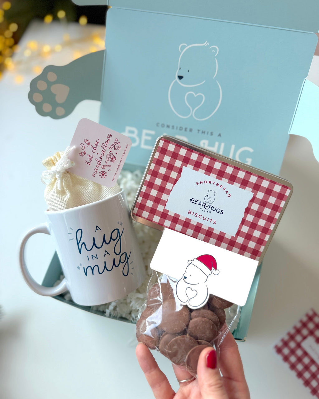 With Love at Christmas Hug in a Box - BearHugs - thinking of you gifts by post