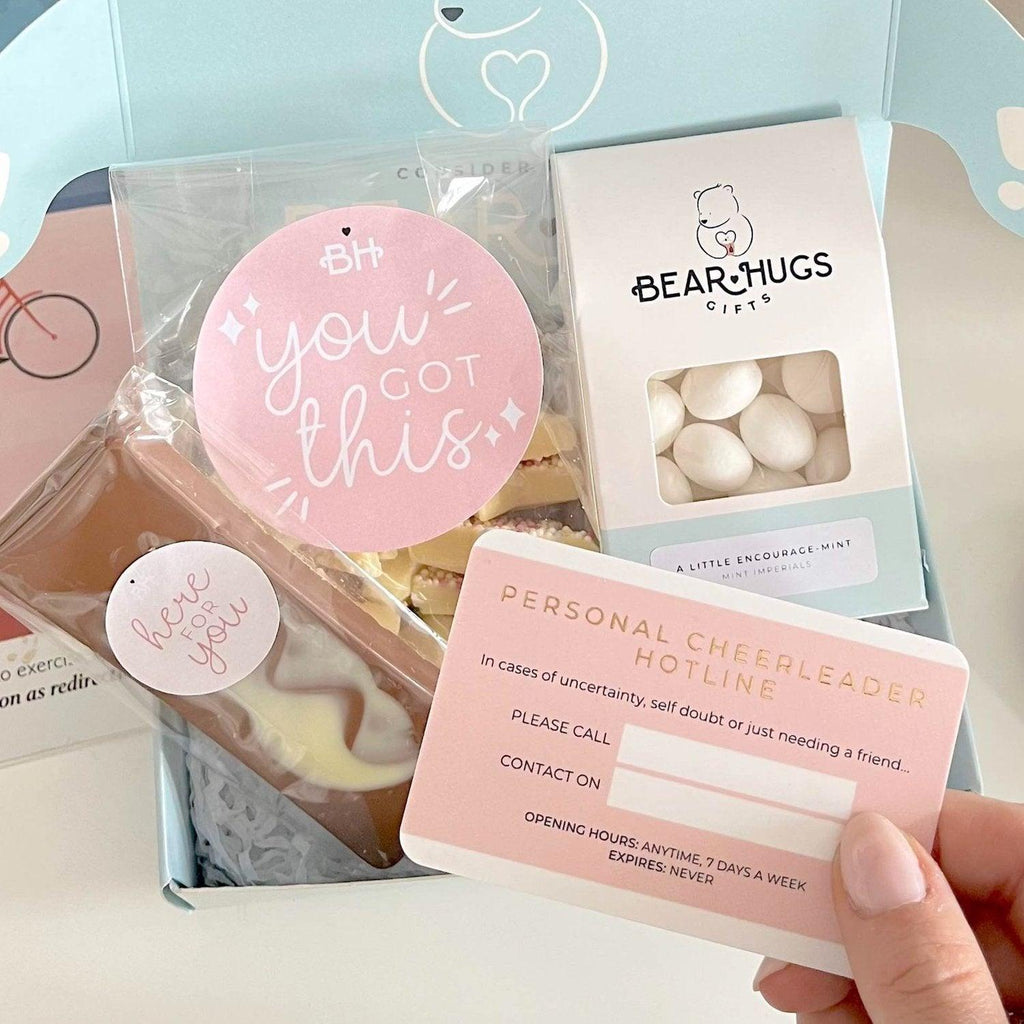 Cheering You On Hug in a Box - BearHugs - thinking of you gifts by post