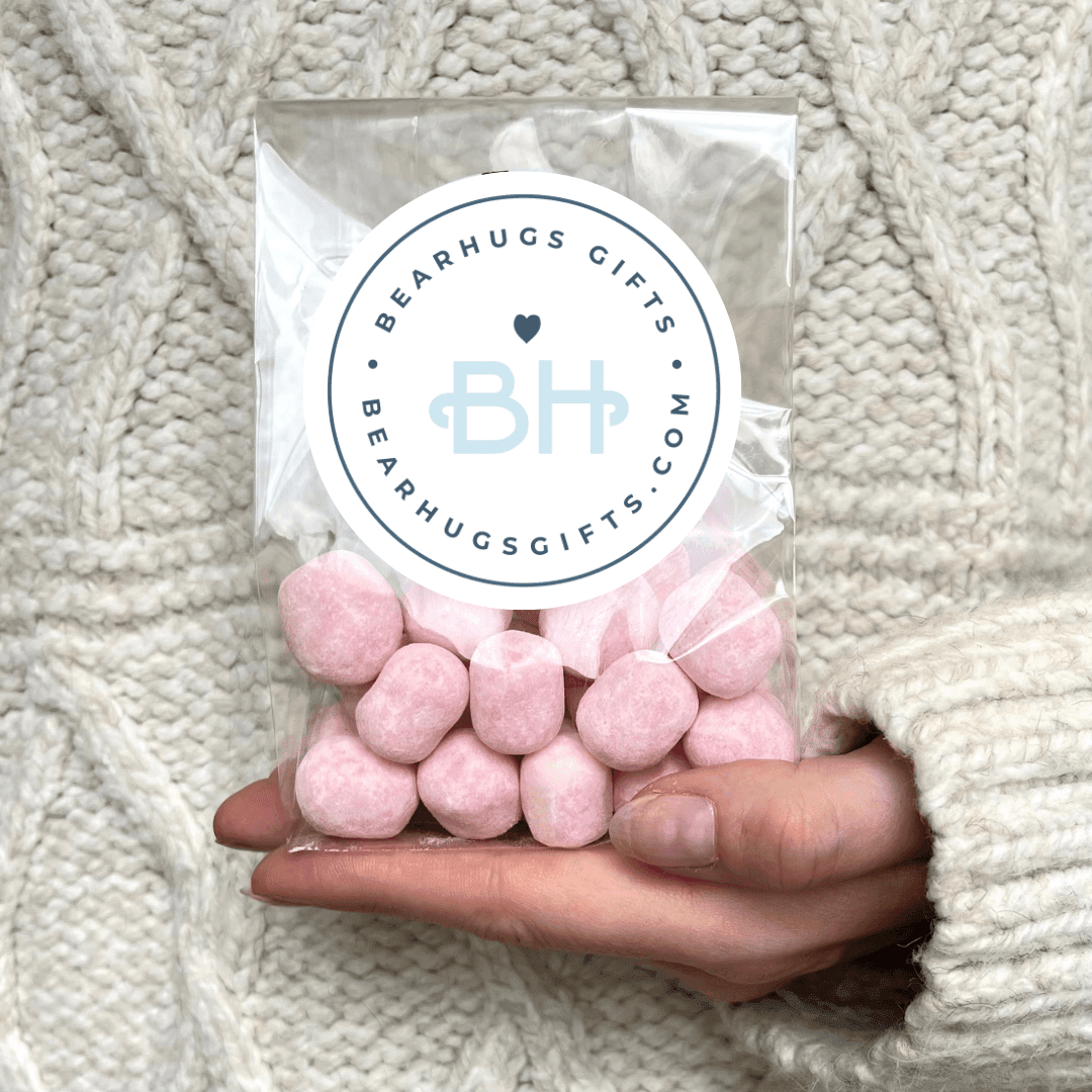 Vegan Sweets Bag - With Personalised Message Label - BearHugs - thinking of you gifts by post