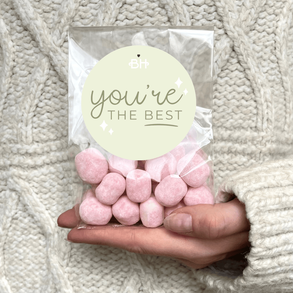 Vegan Sweets Bag - With Personalised Message Label - BearHugs - thinking of you gifts by post