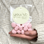Vegan Sweets Bag - With Personalised Message Label - BearHugs - thinking of you gifts by post
