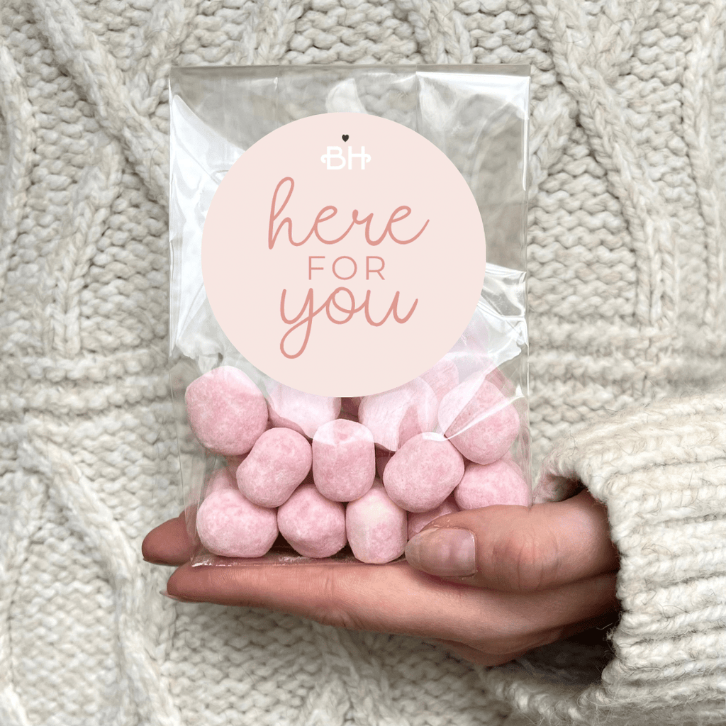 Vegan Sweets Bag - With Personalised Message Label - BearHugs - thinking of you gifts by post