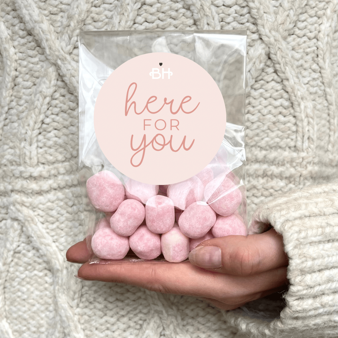 Vegan Sweets Bag - With Personalised Message Label - BearHugs - thinking of you gifts by post