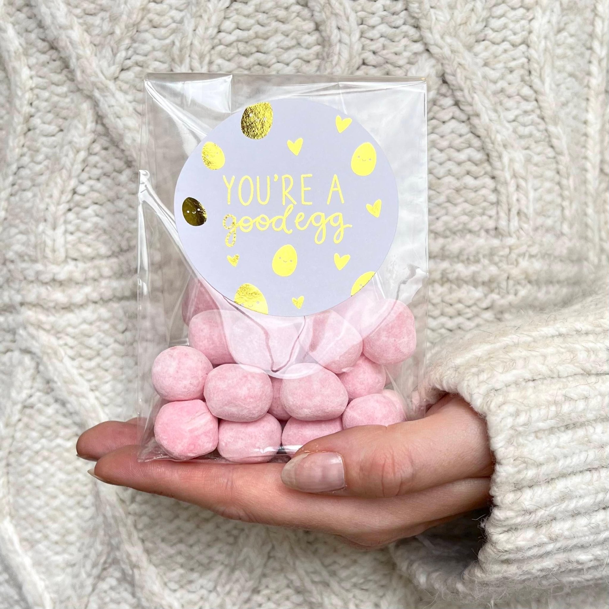 Vegan Sweets Bag - With Personalised Message Label - BearHugs - thinking of you gifts by post